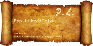 Pap Lukrécia névjegykártya