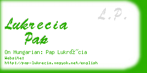 lukrecia pap business card